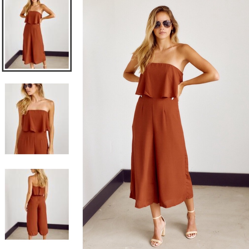 Fab’rik large black & turquoise romper pants